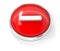 Minus icon on glossy red round button