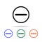 minus sign in a circle icon. Elements of simple web icon in multi color. Premium quality graphic design icon. Simple icon for