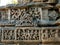 Minute carving on sandstone steps of Kunda, the reservoir of sun temple Modhera