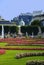 The Mirabell Gardens and the Schloss Mirabell in the centre of Salzburg in Austria