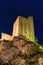 Mirabella Peovica fortress at night, Omis, Dalmatia, Croatia