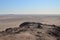 mirabib lonely scenic Granit Rock in the Desert Panorama sunrise