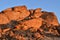 mirabib lonely scenic Granit Rock in the Desert Panorama sunrise