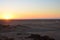 mirabib lonely scenic Granit Rock in the Desert Panorama sunrise