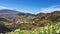 Mirador de Jardina,View over the longitudinal axis of the island Teneriffavom Anaga Mountains from across the plateau of La Laguna