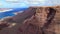 Mirador del Rio - impressive viewpoint in Lanzarote island. Aerial drone footage