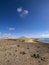 Mirador del Salmo in Fuerteventura island from Spain with view to the Plaza Kolo Wydmy