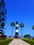 Miraflores park and a lighthouse, Lima, Peru