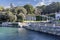 Miramare Park around Miramare Castle located on the Gulf of Trieste of the Adriatic Sea, Trieste, Italy