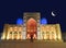 Miri Arab Madrasah in Bukhara at night,