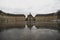 Miroir deau reflecting water fountain pool on Place de la bourse square in Bordeaux Gironde Nouvelle-Aquitaine France