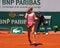 Mirra Andreeva of Russia in action during women round 3 match against Coco Gauff of United States at 2023 Roland Garros