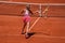 Mirra Andreeva of Russia in action during women round 3 match against Coco Gauff of United States at 2023 Roland Garros