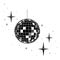 Mirror ball for disco, dance club, party. Rotating black and white disco ball. Vector illustration - eps10