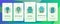 Mirror Different Form Onboarding Icons Set Vector