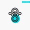 Mirror, Eight, Symbol turquoise highlight circle point Vector icon