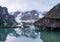 Mirror lake in Alpine mountains, Lago di Braies