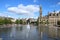 Mirror Pool, fountains and Bradford City Hall