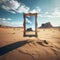 Mirror portal in the desert. Created with generative AI