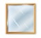 Mirror square isolated. Realistic square mirror frame, white mirrors template. Reflective glass surfaces isolated