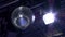 Mirrored disco ball. Theater lighting equipment