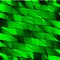 Mirrored gradient shards of curved green intersecting ribbons and horizontal lines