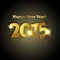 Mirroring golden 2015 year with lighting star