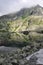 Mirroring lake in Vysoke Tatry, Slovensko High Tatras, Slovakia