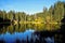 Mirroring on the water level of the Vrbicke tarn in Demanovska valley in Slovakia.