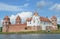 Mirsky castle in Belarus in summer