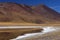 Miscanti Lagoon high on the altiplano - Atacama Desert - Chile