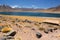 Miscanti Lake or Laguna Miscanti. Los Flamencos National Reserve. Antofagasta region. Chile