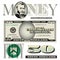 Miscellaneous 50 dollar bill elements