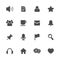 Miscellaneous flat gray icons set of 16