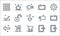 miscellaneous line icons. linear set. quality vector line set such as login, cart, back,  , music, check, tag, repeat, power