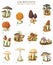 Miscellaneous Mushroom Drawing Aesthetic, Mold Spore Vector Outline, Fungus Sketch.