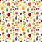 Miscellaneous vector fruits seamless pattern