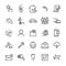 Miscellaneous vector icon set in line style. Editable stroke