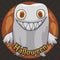 Mischievous Ghost with Macabre Smile ready for Halloween, Vector Illustration