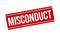 Misconduct Rubber Stamp. Misconduct Grunge Stamp Seal Vector Illustration
