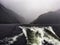 A miserable day sailing in heavy rain in Doubtful Sound in Fiordland