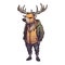 Miserable Deer Sticker On Isolated Tansparent Background, Png, Logo. Generative AI