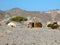 Miserable huts in the desert in Egypt