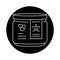 Miso paste in jar black line icon. Asian food.