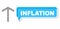 Misplaced Inflation Speech Cloud and Net Arrow Up Icon