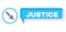 Misplaced Justice Chat Frame and Network Down-Right Rounded Arrow Icon