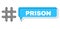 Misplaced Prison Chat Balloon and Linear Prison Icon