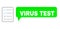 Misplaced Virus Test Green Text Frame and Mesh Carcass Checklist Page