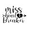 Miss heart breaker typography t-shirts design, tee print, t-shirt design