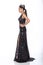 Miss Pageant Contest in Evening Ball Gown long ball dress with D